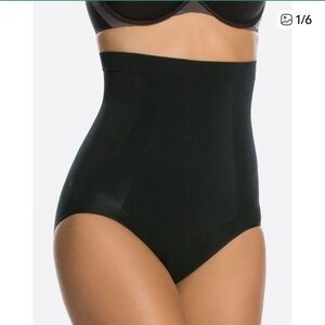 SPANX Brief Oncore Tummy Control High Waist Slimming Shapewear Black Size 1X